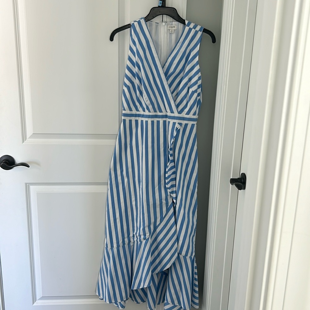 Blue and white striped dress sz 4